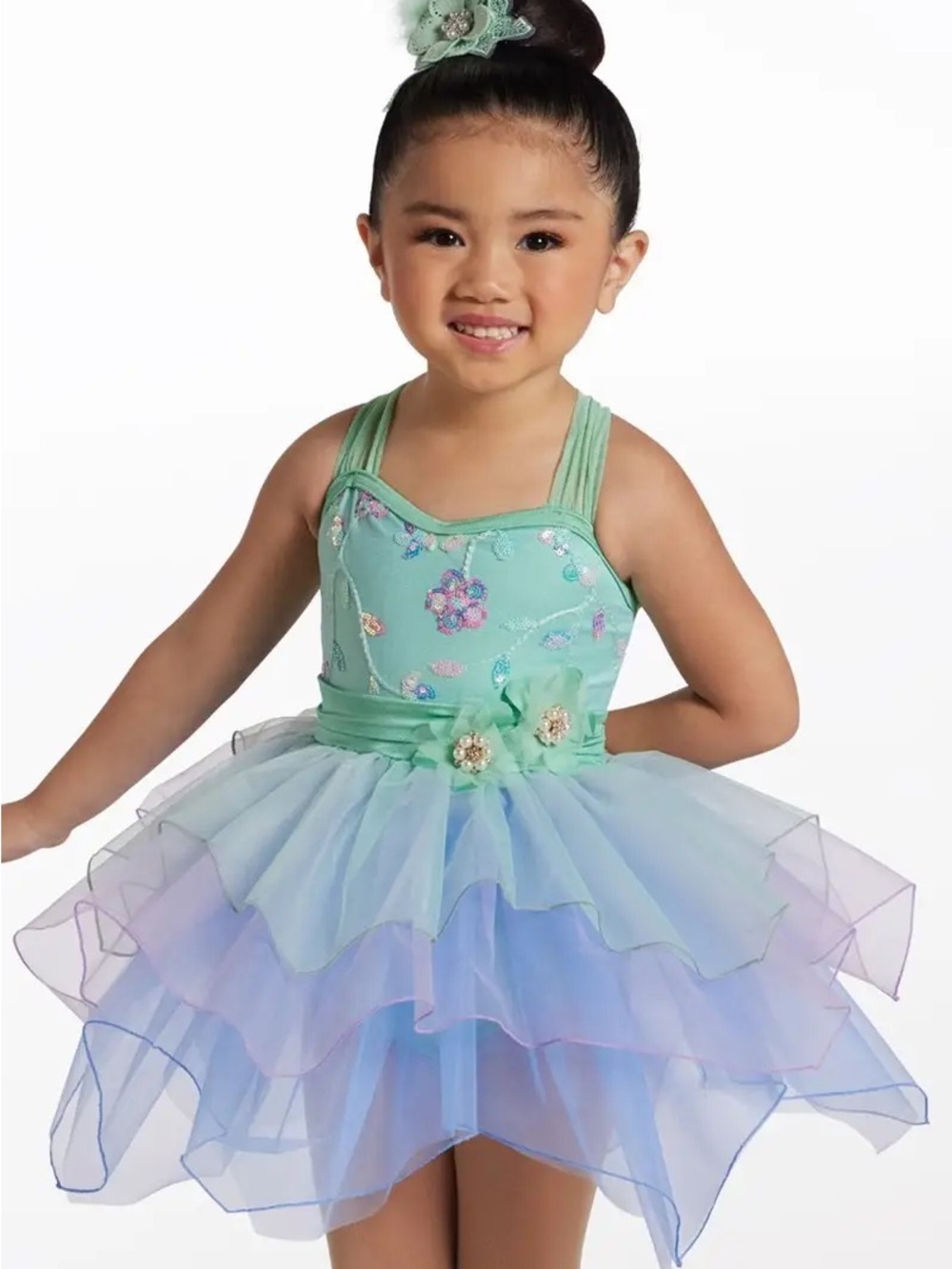 Weissman Mint Green and Lavender Flower Ballet Tutu Costume